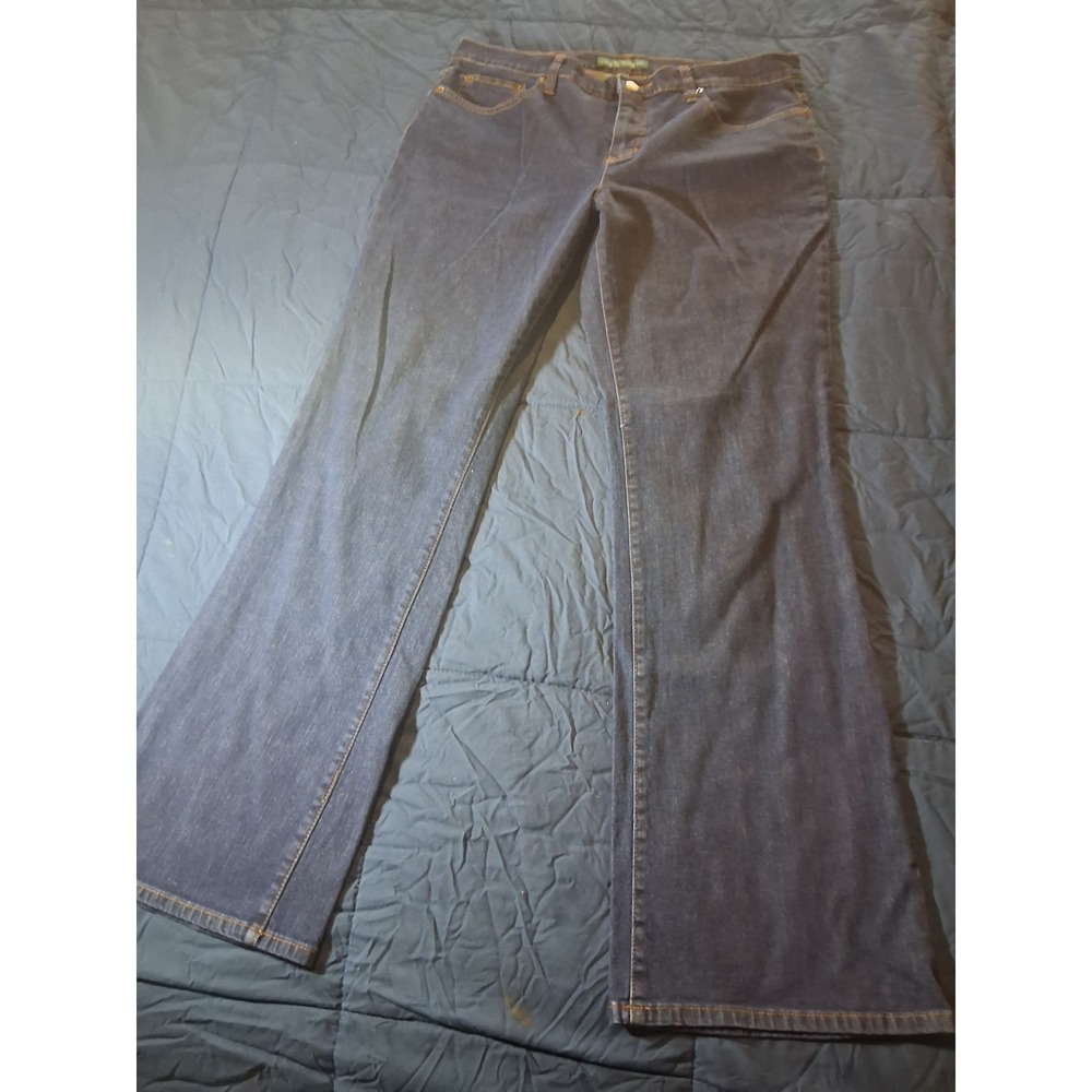 Lauren Ralph Lauren Women Dark Wash‎ Bootcut Jeans Blue Denim Size 12